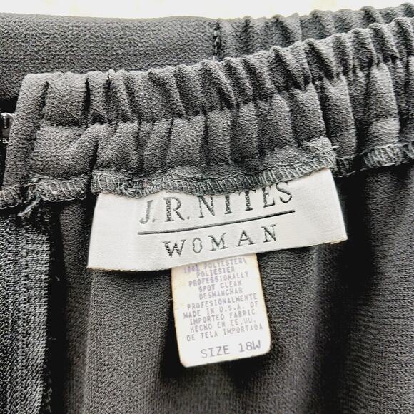 Skirt Maxi Size 18W Black Bead Scallop Evening Elegant Glam Formal Old Money - Picture 16 of 16